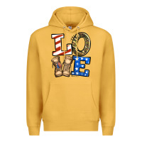Mustard 4th of July Army Love Premium Hoodie - Jasminsmagicworld