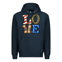 Navy 4th of July Army Love Premium Hoodie - Jasminsmagicworld