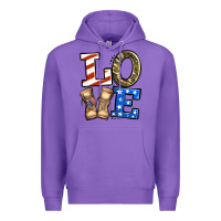 Purple 4th of July Army Love Premium Hoodie - Jasminsmagicworld