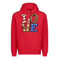 Red 4th of July Army Love Premium Hoodie - Jasminsmagicworld