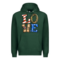 Sports Green 4th of July Army Love Premium Hoodie - Jasminsmagicworld