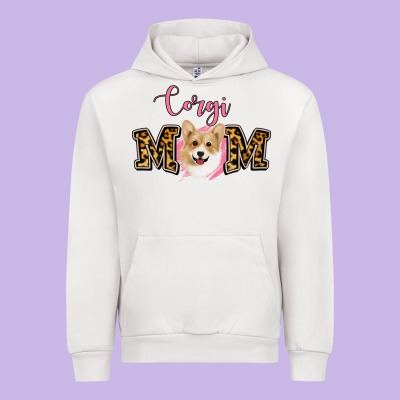 Corgi Mom Urban Hoodie Designed By Jasminsmagicworld