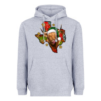 Heather Grey christmas texas highland cow Heavyweight Hoodie - Jasminsmagicworld