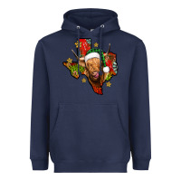 Navy christmas texas highland cow Heavyweight Hoodie - Jasminsmagicworld