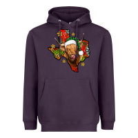 Plum christmas texas highland cow Heavyweight Hoodie - Jasminsmagicworld