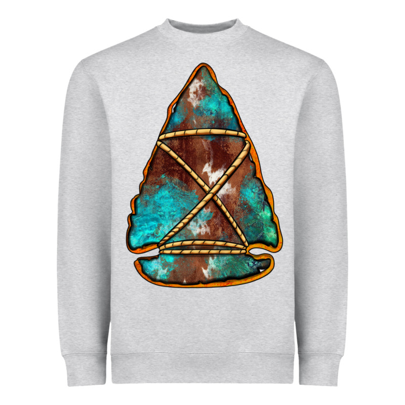 Turquoise Cowhide Arrowhead Heavyweight Sweatshirt by Jasminsmagicworld | Teevron