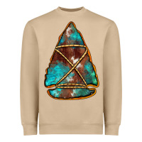 Mushroom turquoise cowhide arrowhead Heavyweight Sweatshirt - Jasminsmagicworld