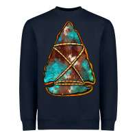 Navy turquoise cowhide arrowhead Heavyweight Sweatshirt - Jasminsmagicworld