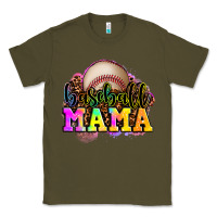 Army Green baseball mama Classic Tee - OliviaCreatesArt