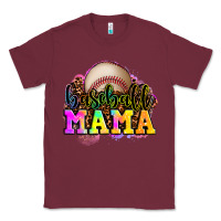 Burgundy baseball mama Classic Tee - OliviaCreatesArt