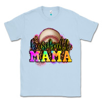 Dusty Blue baseball mama Classic Tee - OliviaCreatesArt