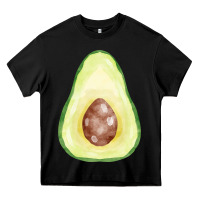 Black half avocado fa element Heavy Core Tee - FaDigitalArtStudio