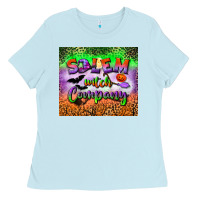 Baby Blue salem witch company tumbler Ladies Tee - BundleAndBundleShop