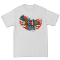 Dove Grey American junkie 4th of july Premium Tee - FaDigitalArtStudio