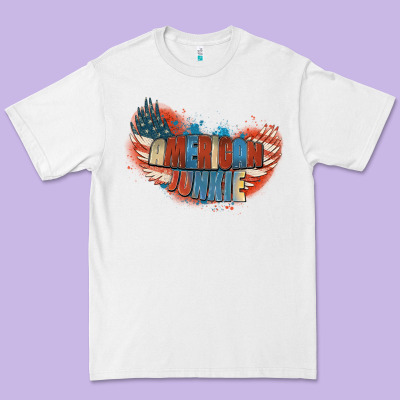 American Junkie 4th Of July Premium Tee Designed By Fadigitalartstudio