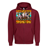 Burgundy heifers and sunflowers Zipper Hoodie - Jasminsmagicworld