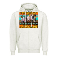 Oatmeal Heather heifers and sunflowers Zipper Hoodie - Jasminsmagicworld