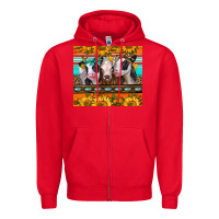 Red heifers and sunflowers Zipper Hoodie - Jasminsmagicworld