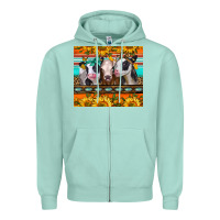 Seafoam heifers and sunflowers Zipper Hoodie - Jasminsmagicworld