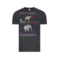 Just A Girl Who Loves Elephants Vintage Tee | Teevron