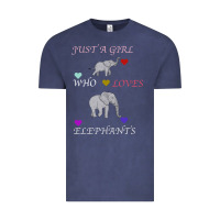 Vintage Denim Just A Girl Who Loves Elephants Vintage Tee - Bettercallsaul