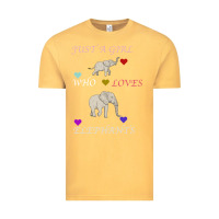 Vintage Mustard Just A Girl Who Loves Elephants Vintage Tee - Bettercallsaul
