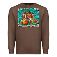 Chestnut fall longhorn cows Premium Sweatshirt - RanaPortraitStore