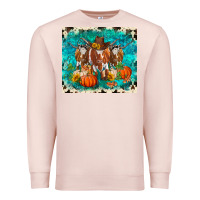 Pale Pink fall longhorn cows Premium Sweatshirt - RanaPortraitStore