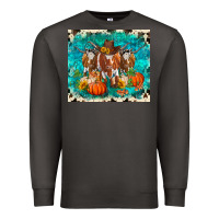 Smoke fall longhorn cows Premium Sweatshirt - RanaPortraitStore