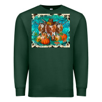Sports Green fall longhorn cows Premium Sweatshirt - RanaPortraitStore