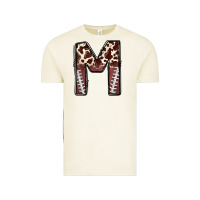 Name Footballcow Print Letter M Vintage Tee | Teevron