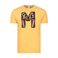 Vintage Mustard name footballcow print letter m Vintage Tee - CowhideDigitalArt