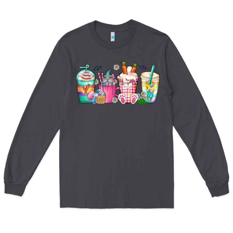 Easter Day Coffee Gnome Long Sleeve Tee by CowhideDigitalArt | Teevron