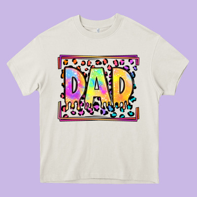 Lgbtq Tie Dye Dad Heavy Core Tee Designed By Oliviacreatesart