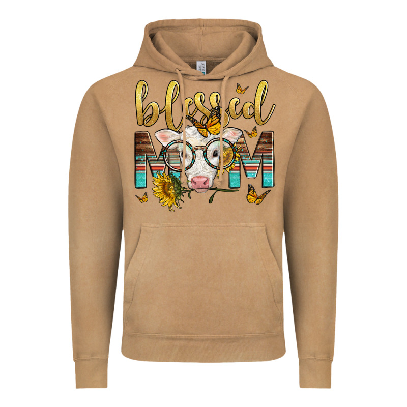 Western Blessed Mom Baby Calf Vintage Hoodie by LillyAllenDesigns | Teevron