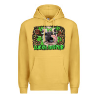 Antique Gold lucky heifer with glasses st patricks Premium Hoodie - Artiststas