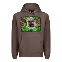 Coffee lucky heifer with glasses st patricks Premium Hoodie - Artiststas