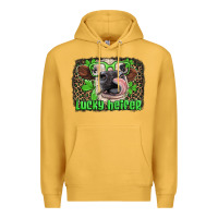 Mustard lucky heifer with glasses st patricks Premium Hoodie - Artiststas