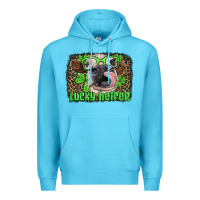 Ocean Blue lucky heifer with glasses st patricks Premium Hoodie - Artiststas