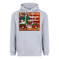Heather Grey christmas truck with american flag Heavyweight Hoodie - Jasminsmagicworld