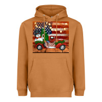 Meerkat christmas truck with american flag Heavyweight Hoodie - Jasminsmagicworld
