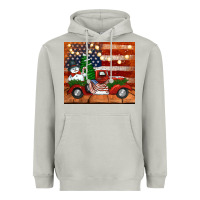Moon Dust christmas truck with american flag Heavyweight Hoodie - Jasminsmagicworld