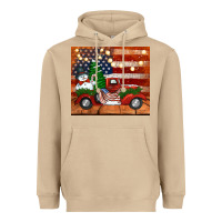 Mushroom christmas truck with american flag Heavyweight Hoodie - Jasminsmagicworld