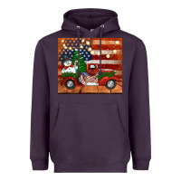 Plum christmas truck with american flag Heavyweight Hoodie - Jasminsmagicworld