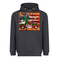 Smoke christmas truck with american flag Heavyweight Hoodie - Jasminsmagicworld
