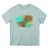 Arona turquoise leopard patch Heavy Core Tee - Jasminsmagicworld