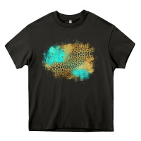 Asphalt turquoise leopard patch Heavy Core Tee - Jasminsmagicworld