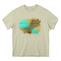 Mossy turquoise leopard patch Heavy Core Tee - Jasminsmagicworld