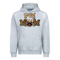 Heather Grey Pug Mom Urban Hoodie - Jasminsmagicworld