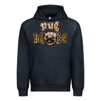 Navy Pug Mom Urban Hoodie - Jasminsmagicworld